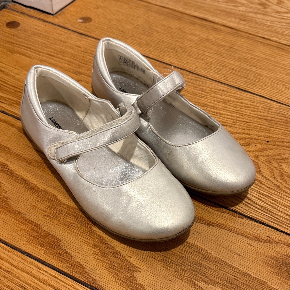 Lands' End Shiny Silver Dress Shoes